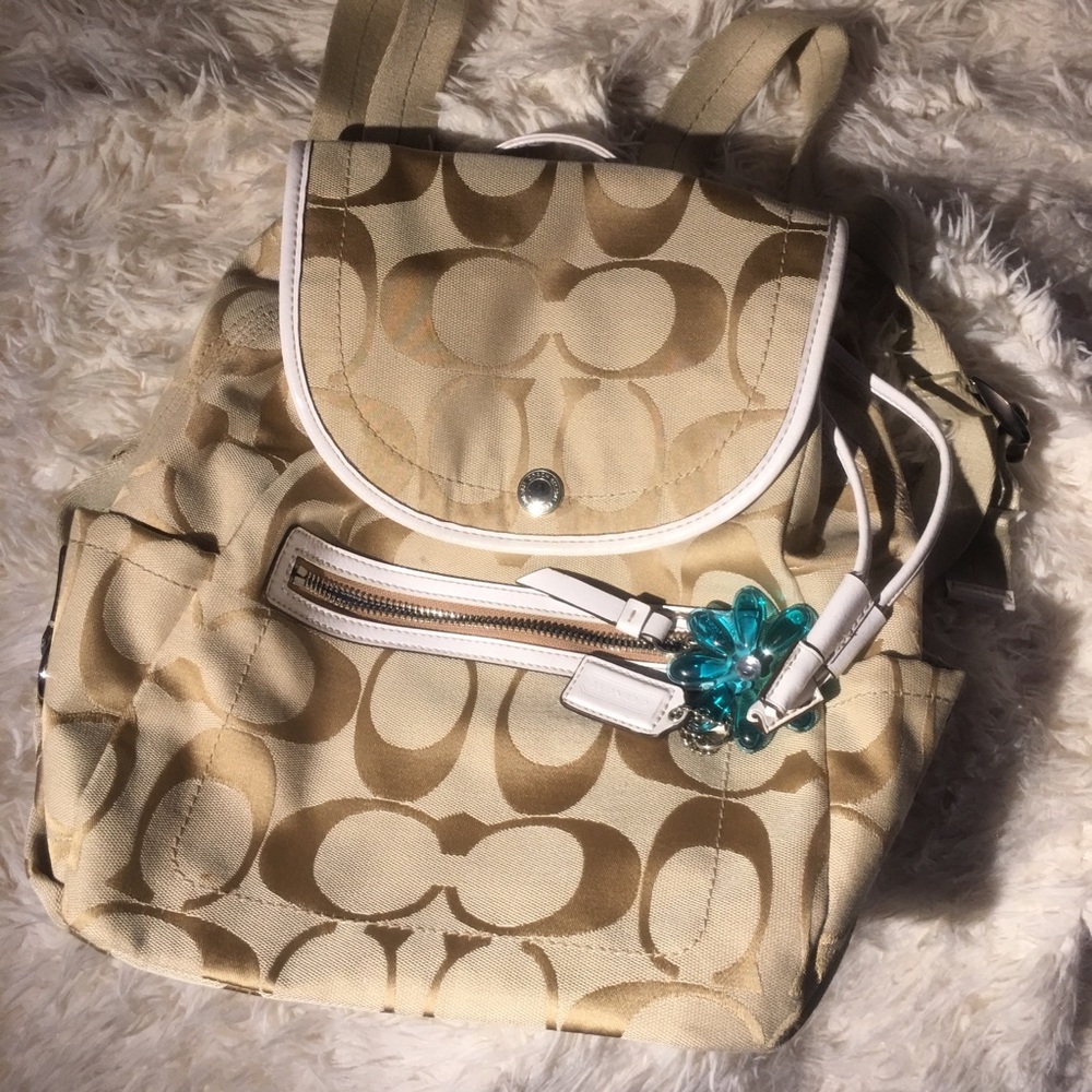 Coach classic signature logo backpack